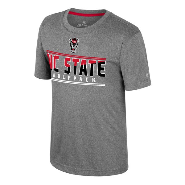 Heather Grey Youth Short Sleeve Pol